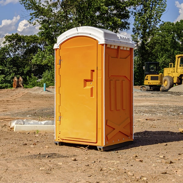 how often are the porta potties cleaned and serviced during a rental period in Clay County Missouri